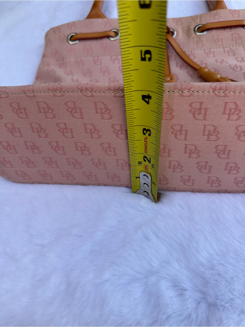 Dooney & Bourke Pink Signature Logo Tassel Tote Bag - Picture 8 of 16